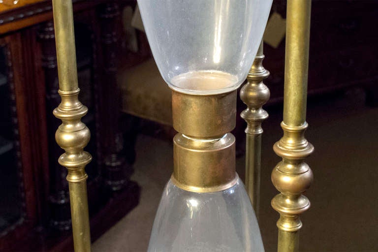 20th Century Large Brass Hourglass