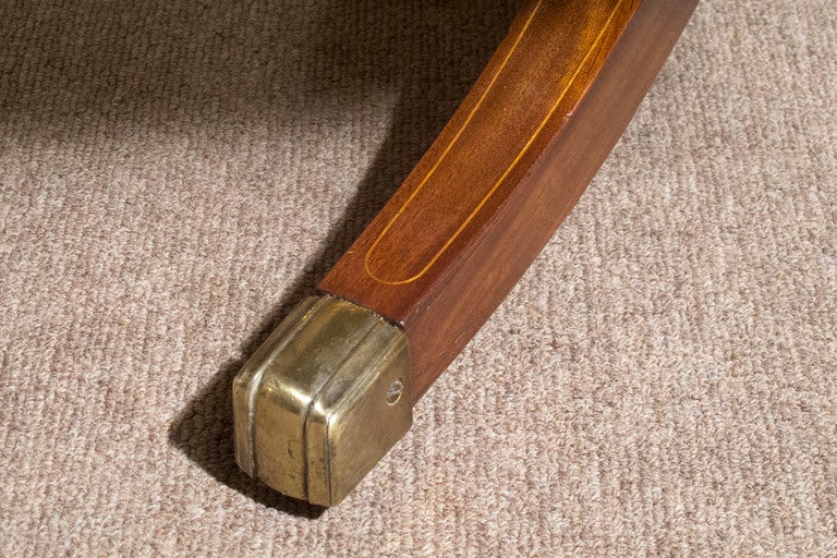 Georgian Handsome George III Inlaid Mahogany Drum Table, English Circa 1800