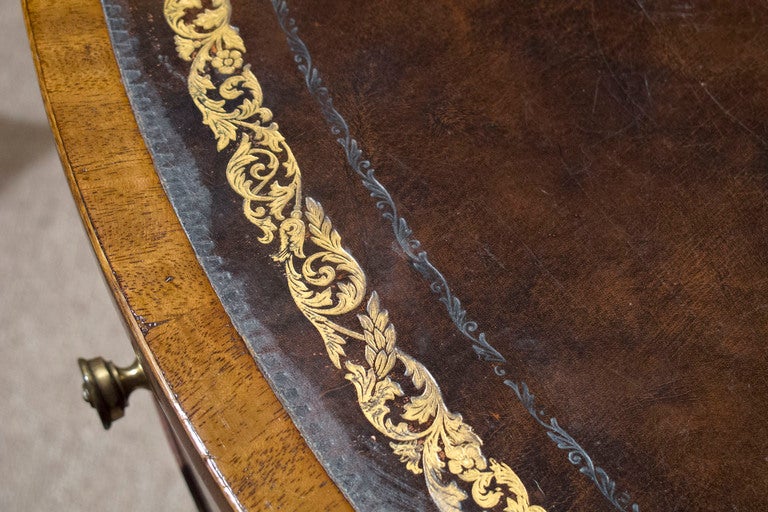 Handsome George III Inlaid Mahogany Drum Table, English Circa 1800 1