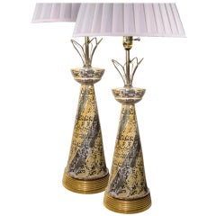 Pair Mid-century Lamps