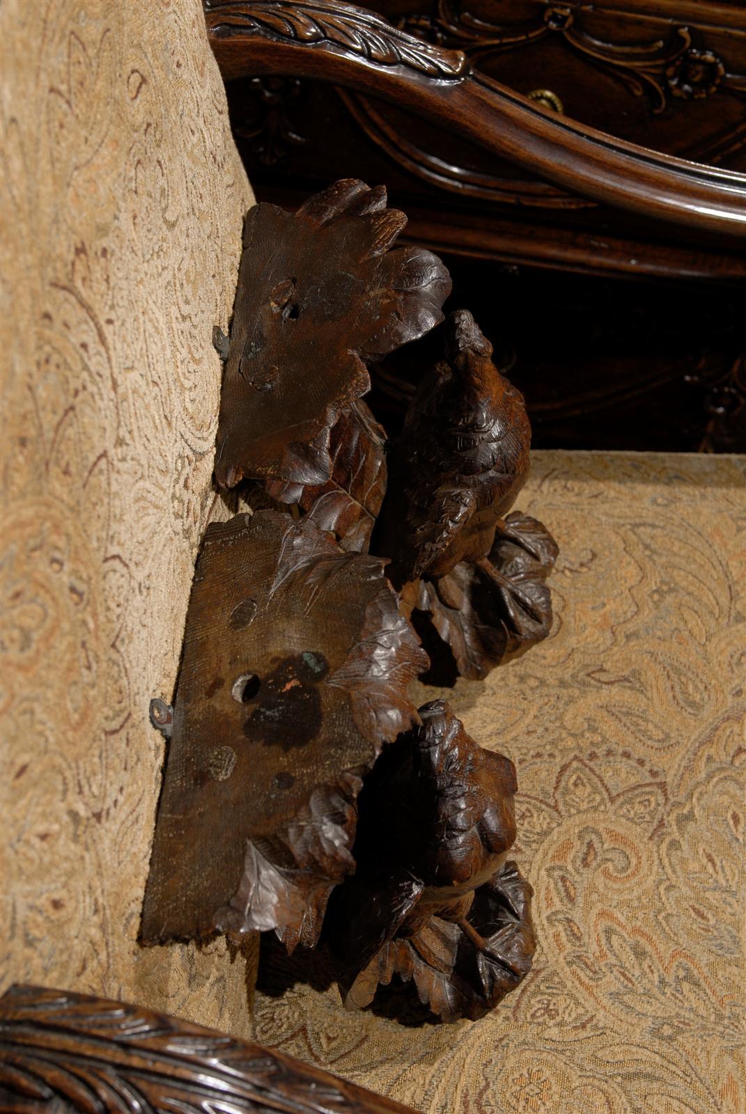 Pair of Black Forest Carved Wall Brackets or Shelves 1