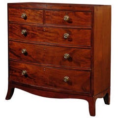 Bow Front Mahogany Chest
