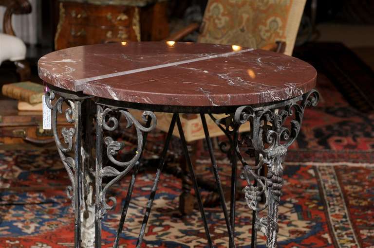 One of a Kind European Iron Demi Lune Tables In Excellent Condition In Chamblee, GA