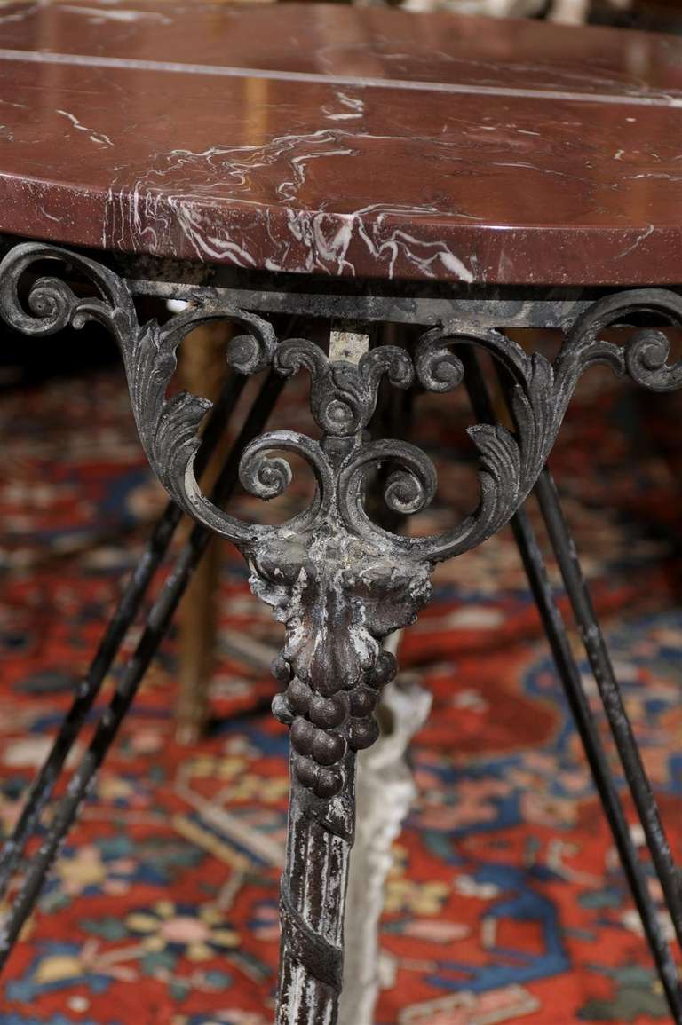 One of a Kind European Iron Demi Lune Tables 3