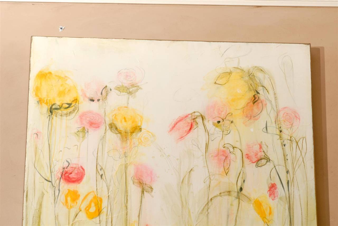 Original Acrylic Painting of Spring Flowers 2