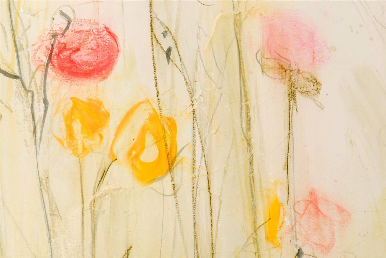 Original Acrylic Painting of Spring Flowers 1