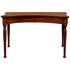 George III Inlaid Mahogany Kidney-Shaped Console Table