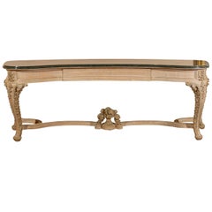 Continental Painted and Marbleized Console Table