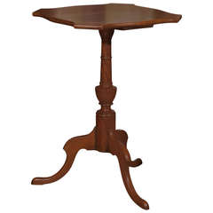 Coastal Massachusetts Mahogany Candlestick Table