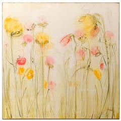 Original Acrylic Painting of Spring Flowers