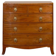 English Mahogany Bow Front Chest of Drawers
