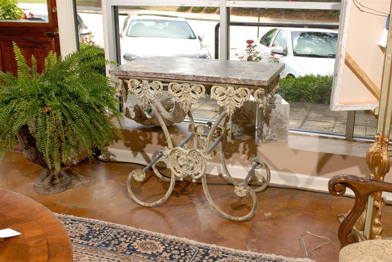 Modern Iron and Marble Pastry Table