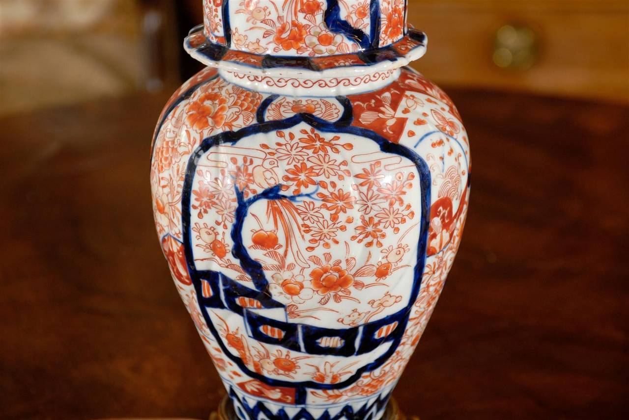 Porcelain Antique Japanese Imari Lamp