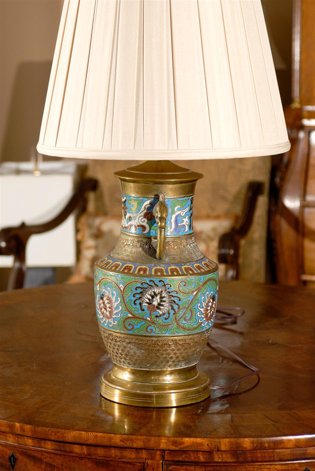 Cloissoné Chinese Cloisonne Table Lamp