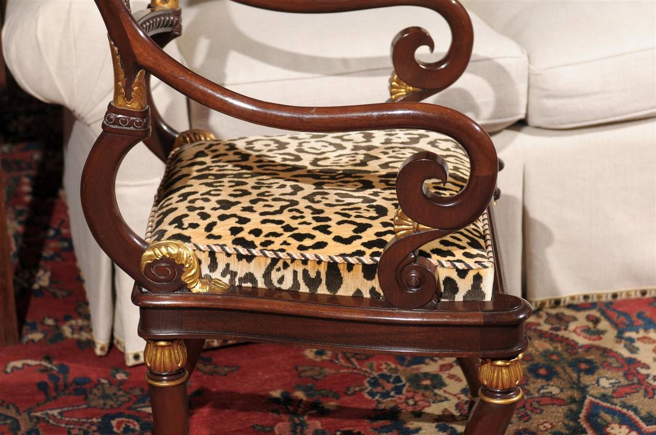 Regency Style Parcel Gilt Armchair 1