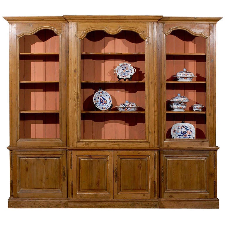 Large Pine Bookcase at 1stDibs