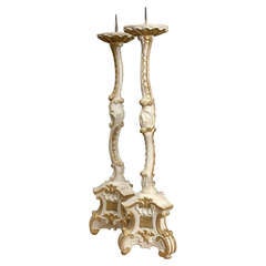 Pair of 18th C. Italian Candlesticks