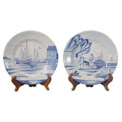 Pair of Nautical Delft Plates