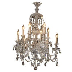 Antique Waterford Style All Crystal Chandelier