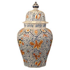 18th C. Delft Polychrome Vase