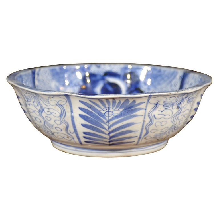 Mid 19th C. Chinese Imari Lotus Bowl