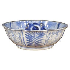 Mid 19th C. Chinese Imari Lotus Bowl