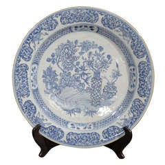 Large 18th C. Blue/White Plate