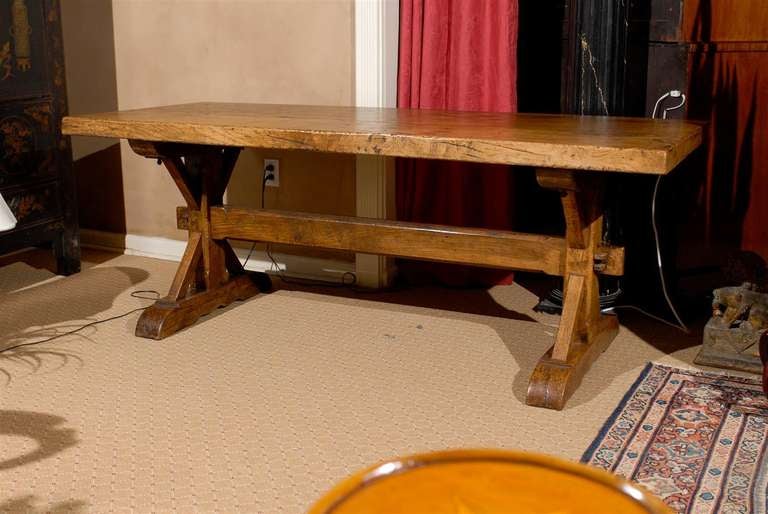 A stunningly beautiful 19th century library table from Monastery in France.