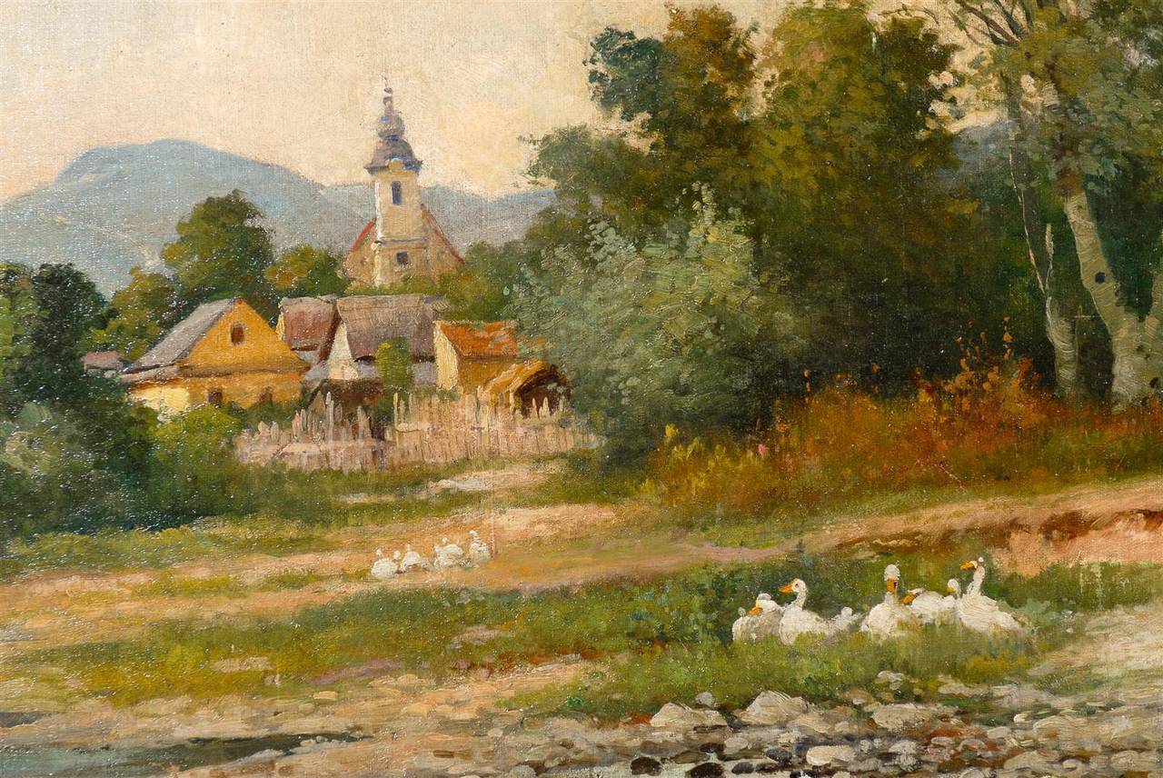 Late 19th Century Landscape Oil on Canvas Painting 7