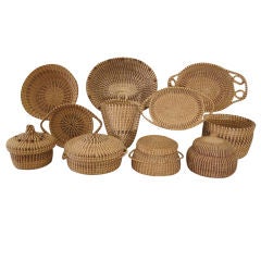 A Collection of Early Low Country Sweetgrass Baskets