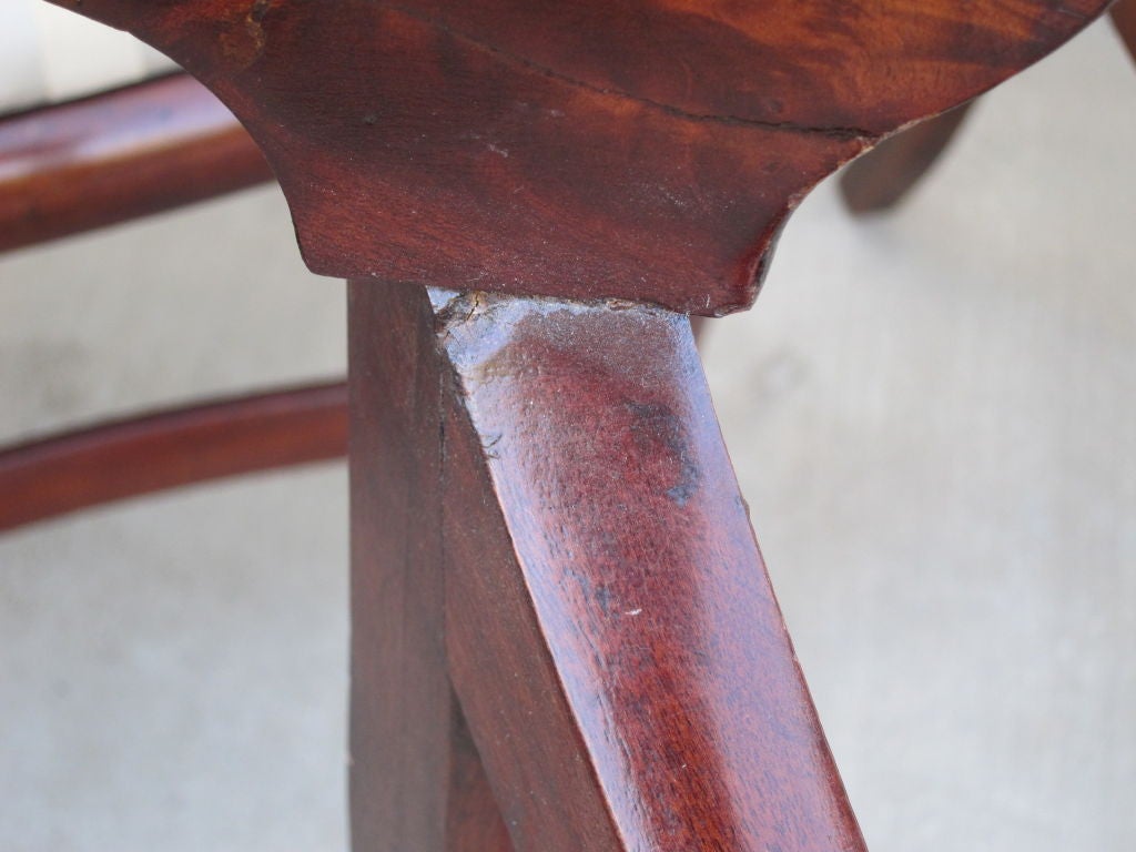 Mahogany Exceptional Set of Eight Regency Classical Dining Arm Chairs For Sale