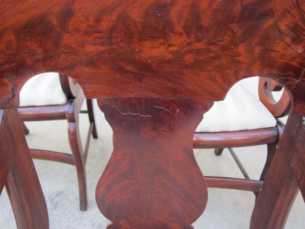 Exceptional Set of Eight Regency Classical Dining Arm Chairs For Sale 1
