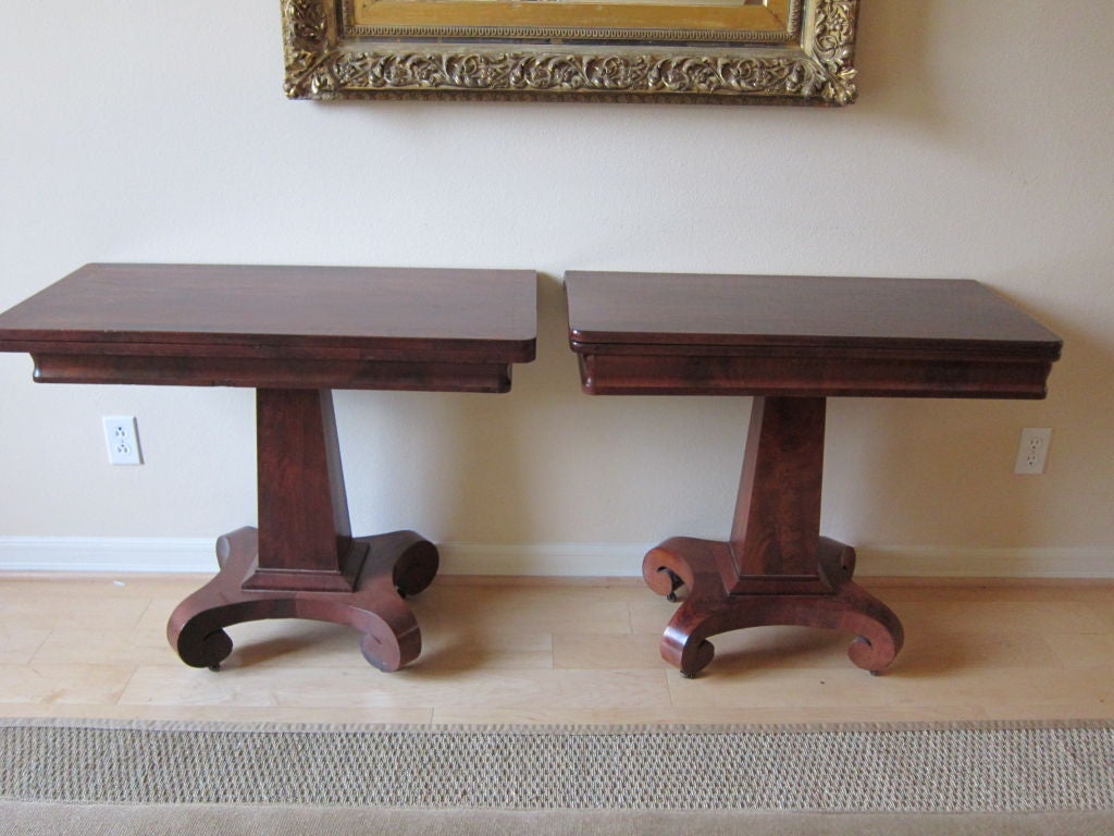 A Pair of Regency Classical Side or Card Tables