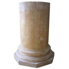 Early Plaster Column Pedestal or Side Table