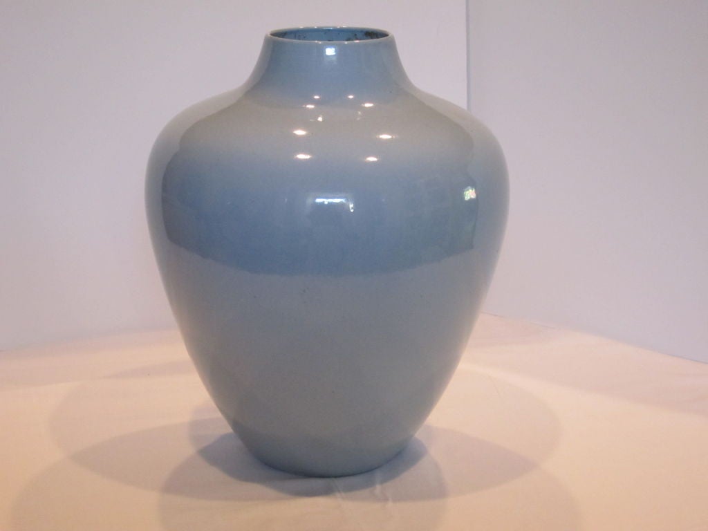 Very Large Turquoise Blue Vase