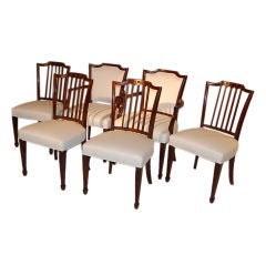 Set of Six Hepplewhite Dining Chairs