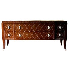 French Art Deco Credenza with Ivory Inlay