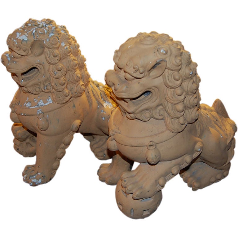 Garden Foo Dogs at 1stDibs