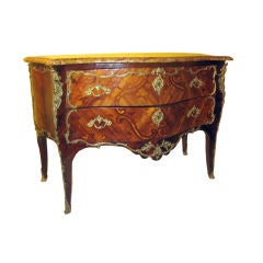 Louis XV Bombe Commode In Kingwood And Tulipwood