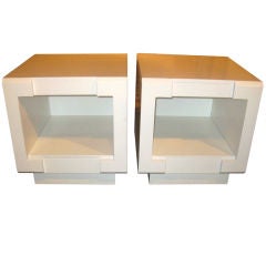 Pair Of Lacquered End Tables