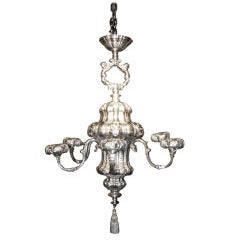 1890's Silver Plated Chandelier By E.F. Caldwell 3