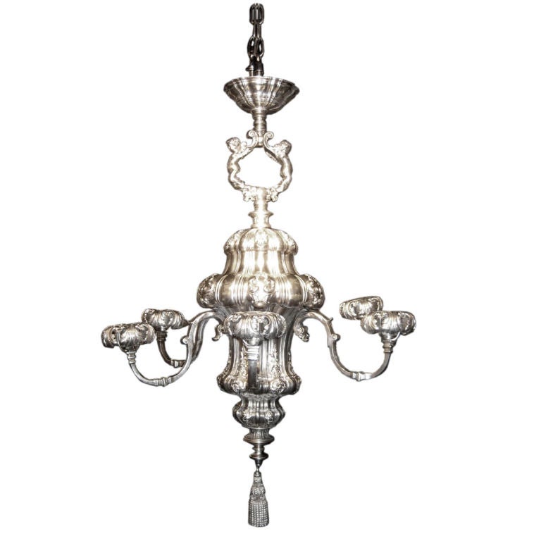 1890 S Silver Plated Chandelier By E F Caldwell For At 1stdibs 1890 S Silver Plated Chandelier By E F Caldwell For