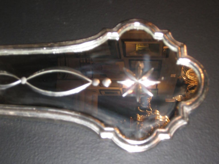 Set Of 8 Silver Plate Sconces With Mirrored Backs In Good Condition For Sale In Stamford, CT