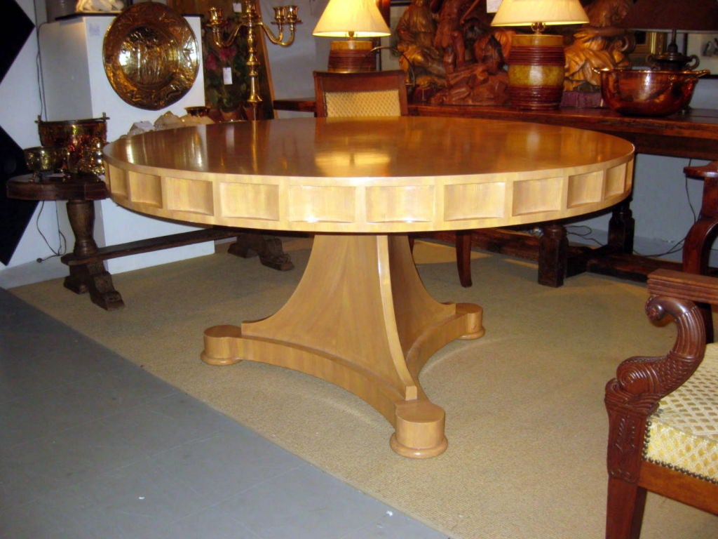 Pedestal base dining table