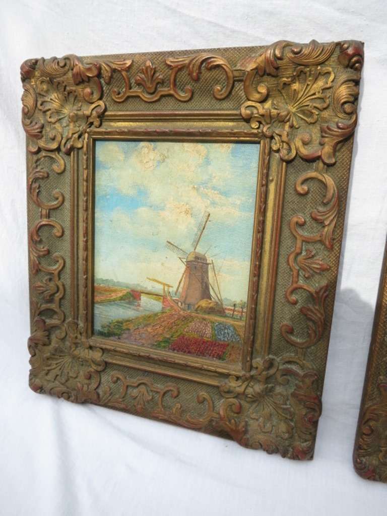 Pair of Early Dutch Scenes In Excellent Condition For Sale In Stamford, CT