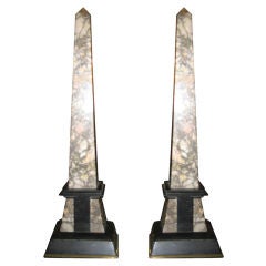 19th C. Marble Obelisks 19th C. Marble Obelisks