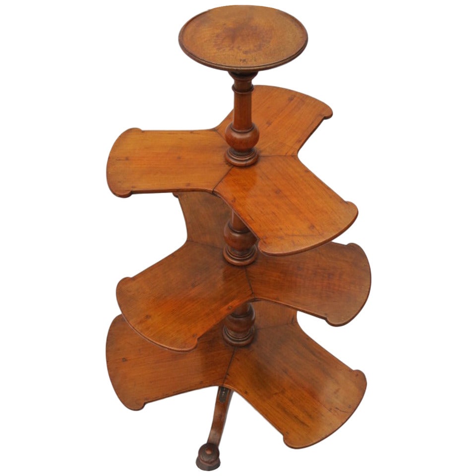 Early English Four Tier Serving Stand For Sale