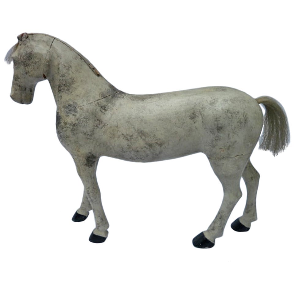 Beautifullt Rendered Carved Wood Horse For Sale