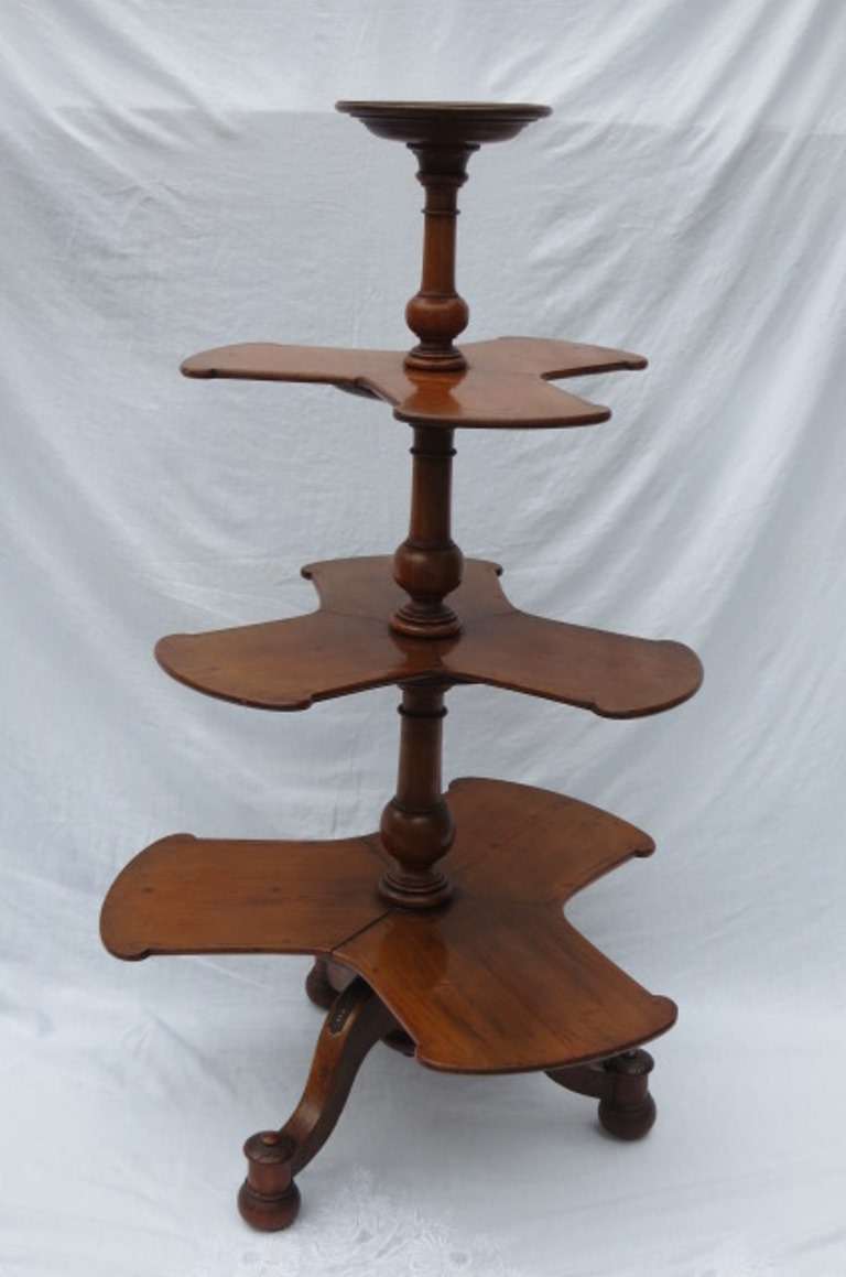 British Early English Four Tier Serving Stand For Sale