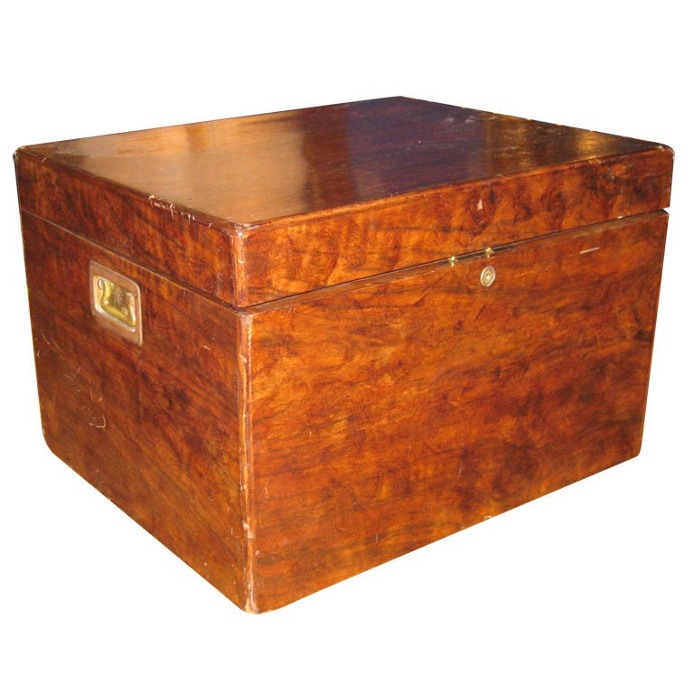 Large Antique Humidor With Brass handles at 1stDibs